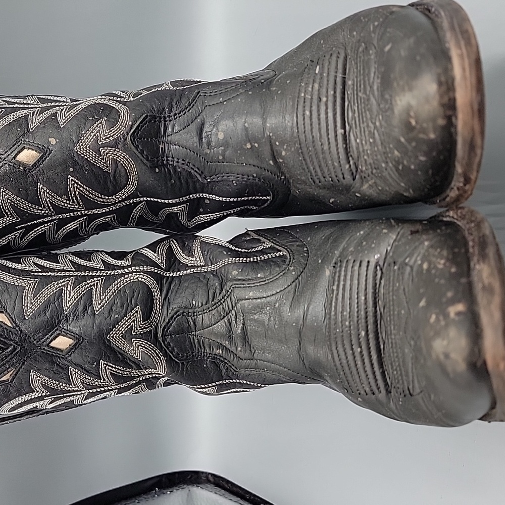 Tecovas Jolene Black Leather Boots 7.5 - Picture 14 of 14